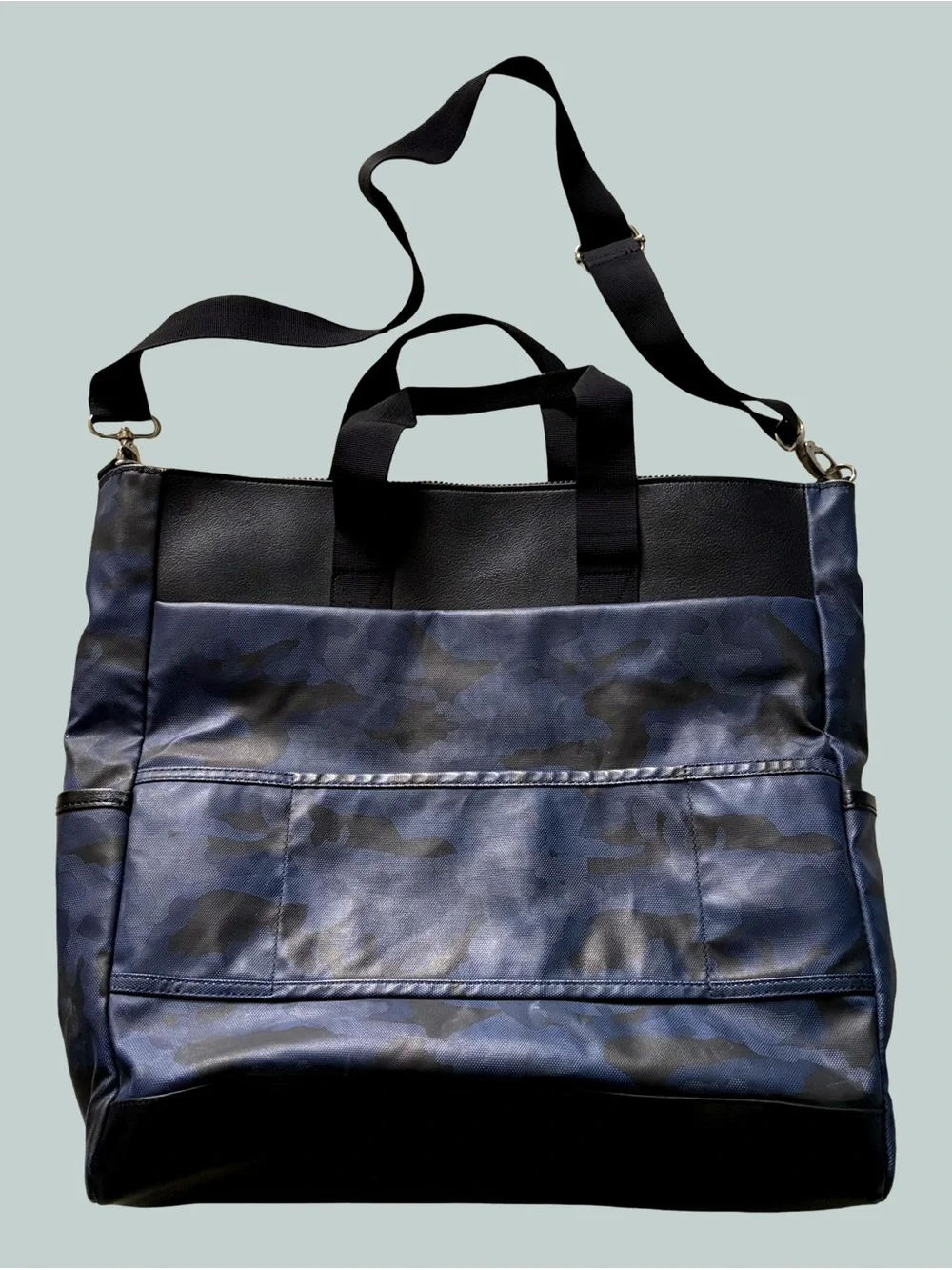 Duchamp London Blue Camo Tote Travel Bag Laptop Water Resistant Trolley Sleeve